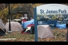 Tents belonging to Occupy Toronto protesters are seen in St. James Park, 'a city within a park,' on Wednesday, Nov. 16, 2011. THE CANADIAN PRESS/Colin Perkel